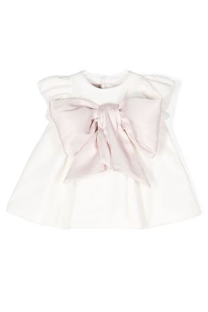 White and pink cotton blend dress LA STUPENDERIA KIDS | CBAB08S63.